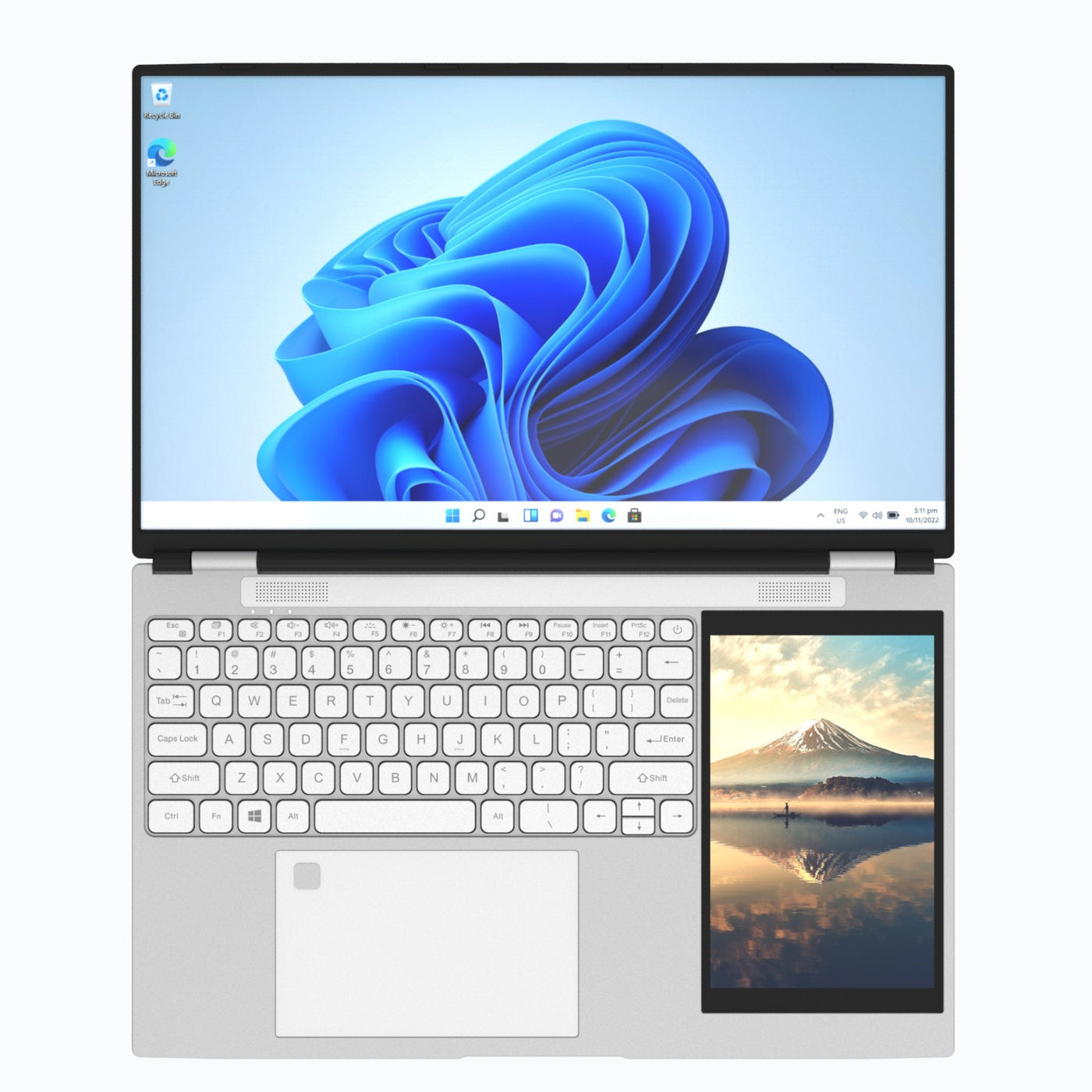 15.6" Laptop IPS Dual Screen 7” Mini Touch Screen Silver (1 TB SSD/ 32 GB RAM) | Intel® N95 CPU, Dual-band 2.4G/5G WIFI BacklitKeyboard | Windows 11 Pro with Mouse