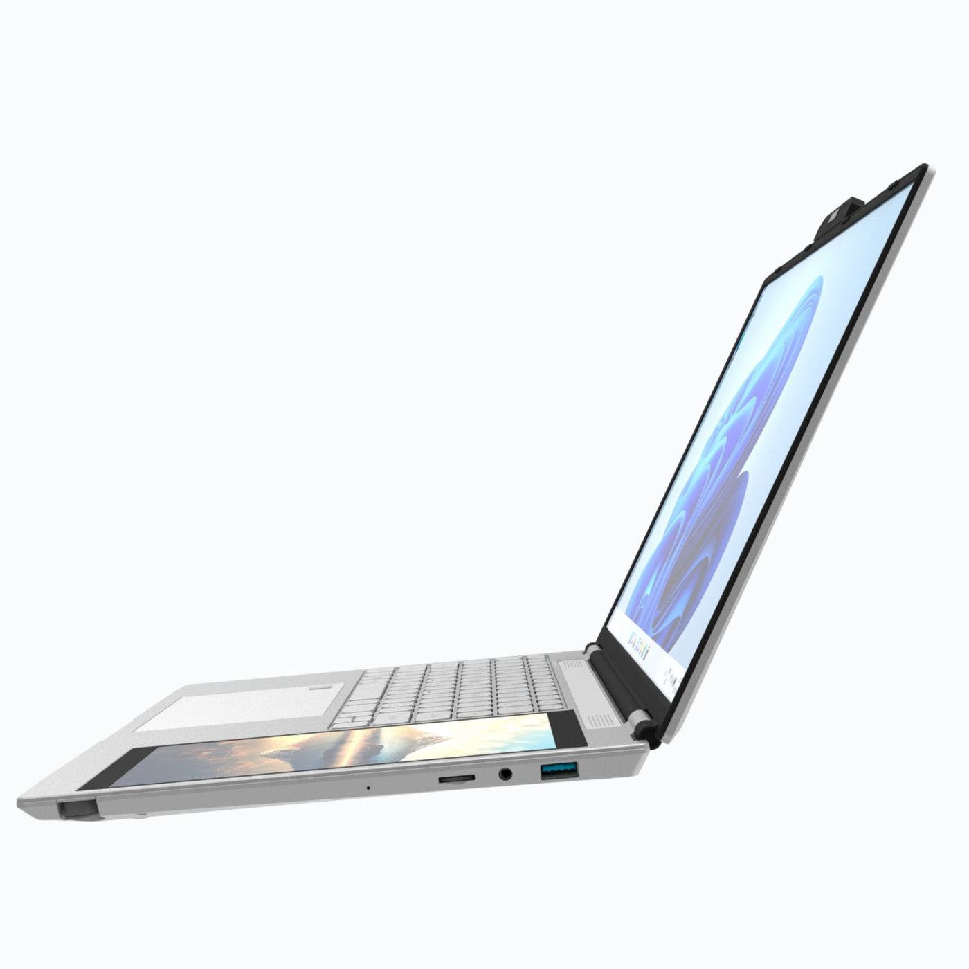 15.6" Laptop IPS Dual Screen 7” Mini Touch Screen Silver (1 TB SSD/ 32 GB RAM) | Intel® N95 CPU, Dual-band 2.4G/5G WIFI BacklitKeyboard | Windows 11 Pro with Mouse